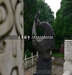 织女铜雕,公园古代人物雕塑